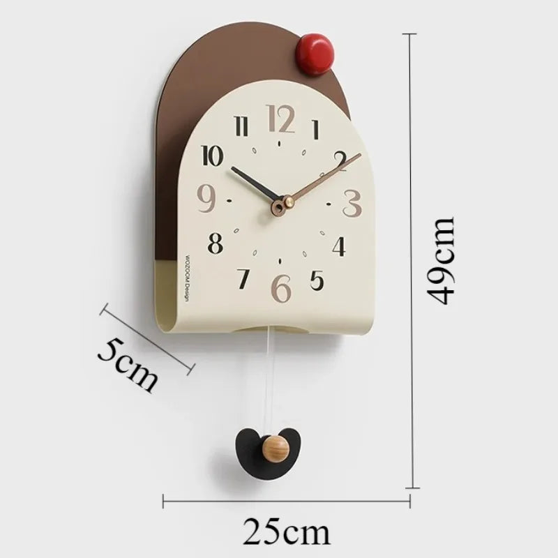 Modern Wall Clock Aesthetic Wall Watch Minimalist Elegant Decorative Living Room Clocks Interior Silent Luxury Pendulum Watches